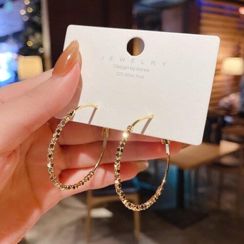 Luxury Brand Long Chain Letter H Hanging Earrings For Women Crystal Big Dangle Earring Wedding Jewelry Statement 2020