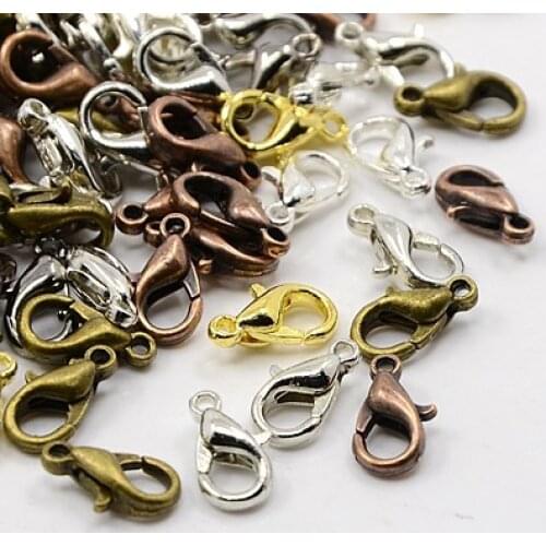 Mixed Color 1000pcs Lobster Claw Clasps Bracelet Necklace End Connectors Claw Clasps Buckle DIY Jewelry Making Findings