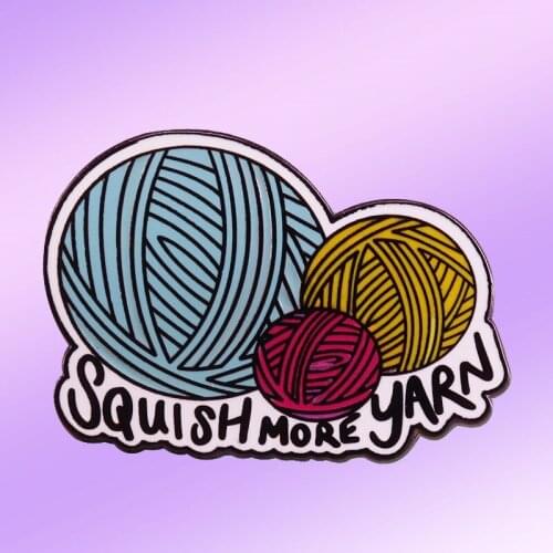 Squish More Yarn Crochet Knit Craft Brooch Pins Enamel Metal Badges Lapel Pin Brooches Jackets Fashion Jewelry Accessories