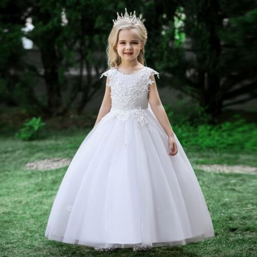 Formal Banquet Dress Girls Clothing Flower Girls Wedding Evening Clothes Kids Dresses for Girls Princess Party Long Gown 4-14yrs