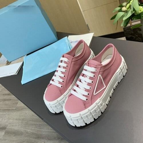 2021 Platform Women Canvas Shoes Simple Style Solid Lace-Up High-Quality Womens sneakers Brand Breathable Designer Shoes