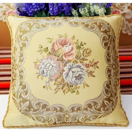 Gold silk embroidery office european-style pillow cover cushion cover sofa cushion cover Home Decorative Housewarming Gift