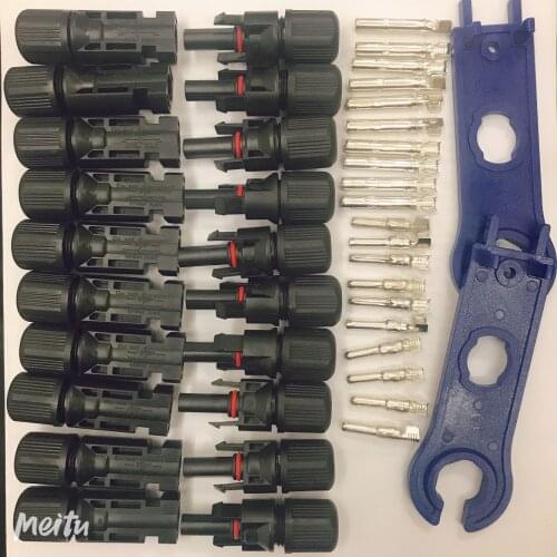 10 Pairs X Solar Connector + 1 Pair Spanner Male Female Use For 2.5mm2/4mm2/6mm2 Solar Cable Solar Panel Branch Series Connect