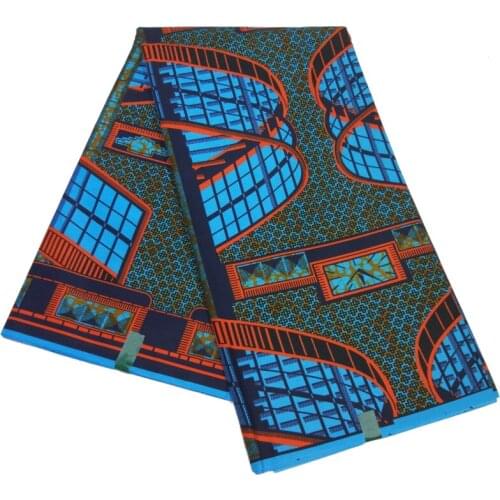 2019 Beautiful Fashionable Print 100% Polyester African Ankara Veritable Guaranteed Real Wax Fabric Sewing Material 6 Yard