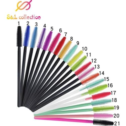 3bag 150pcs Makeup Eyelash Brush For Eyelash Extension Mascara Applicator Wands Silicone Disposable Mascara Brush Make Up brush