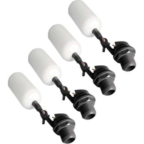 4Pcs 1/2 Inch Mini Stable Float Ball Valve with Adjustable Arm Automatic Fill Feed Humidifier Tank Water for Aquariums Dropship