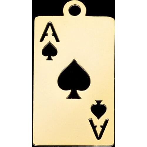 5pcs/lot 100% Stainless Steel Spade Poker DIY Earring Pendant Charm Wholesale Never Fade Factory Prices Custom Charms