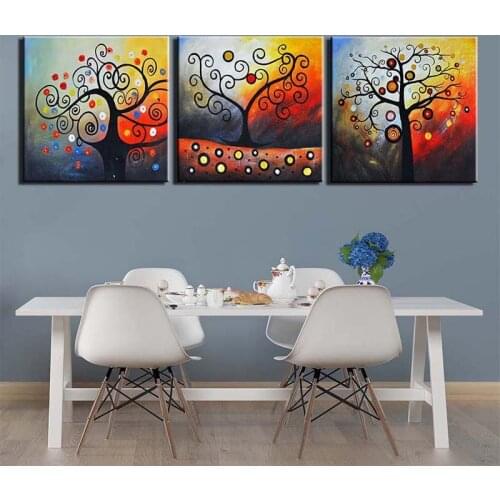 Abstract Tree 3Pieces Full Square Round Drill 5D Diy Diamond Painting Set Mosaic Cross Stitch Kit Embroidery Wall StickerZP-4012