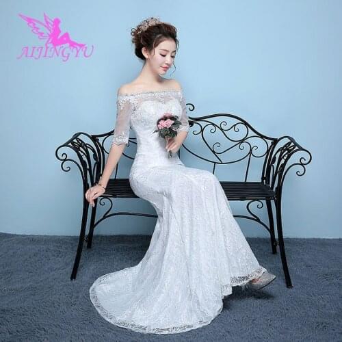 AIJINGYU 2021 elegant Customized new hot selling cheap ball gown lace up back formal bride dresses wedding dress WK186