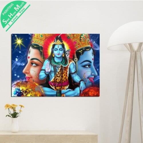1 Piece Lord God Shiva Buddha HD Printed Canvas Wall Art Posters and Prints Poster Painting Framed Artwork Room Decoration