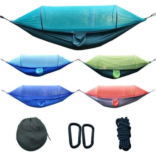 New Parachute Cloth Quick Opening Mosquito Net Hammock Outdoor Picnic Camping Garden Dew Proof Sunscreen Indoor Childrens Toys