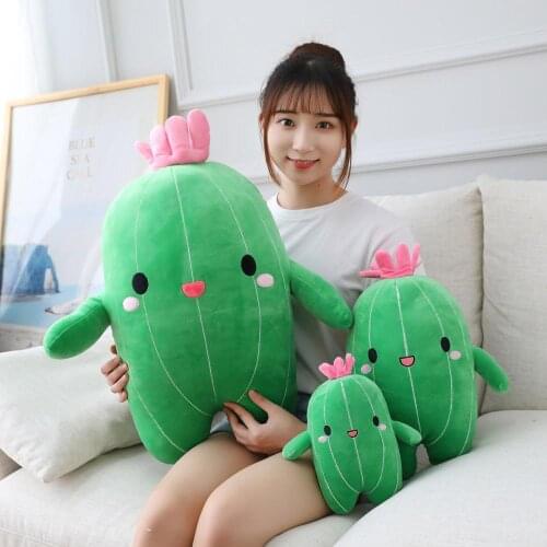 1pc 25/40/65CM Cartoon Cactus Plush Toys Kawaii Stuffed Soft Plant Dolls for Children Baby Kids Toys Birthday Decoration Gifts