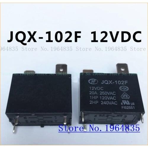 JQX-102F 12VDC 20A250VAC