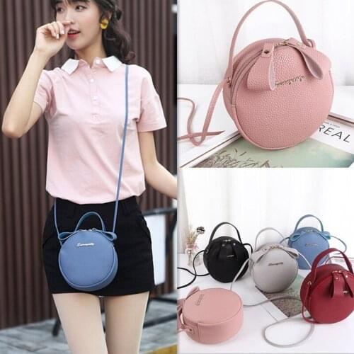 Circular Design Women Shoulder Bag Leather Womens Crossbody Messenger Bags Ladies Purse Female Round Bolsa Handbag Phone Bag