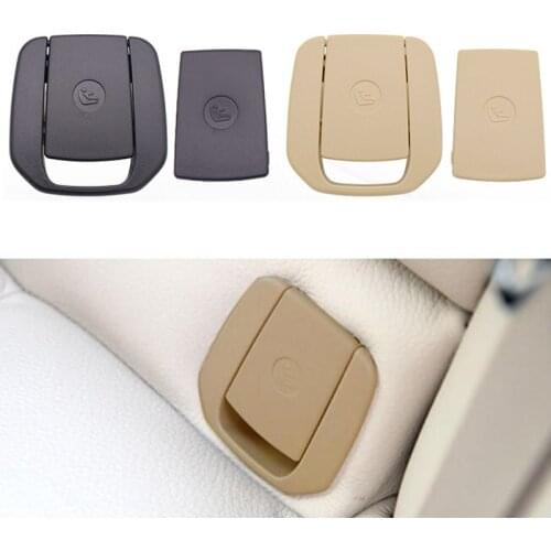 Car Rear Seat Hook ISOFIX Cover Child Restraint for BMW X1 E84 3 Series E90/F30 1 Series E87 Black / Beige