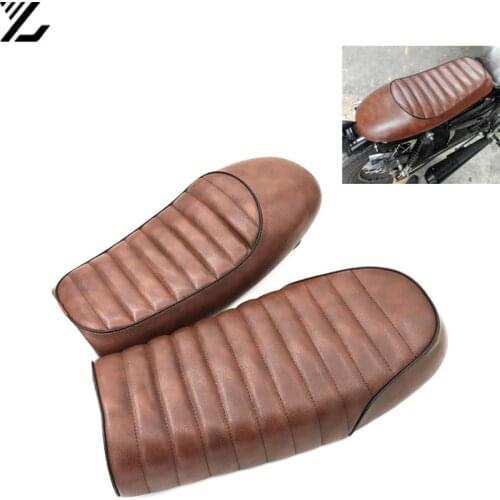 Motorcycle seat cushion for honda CG125 vintage caterpillar seat cushion Camel seat bag 53cm short version cafe