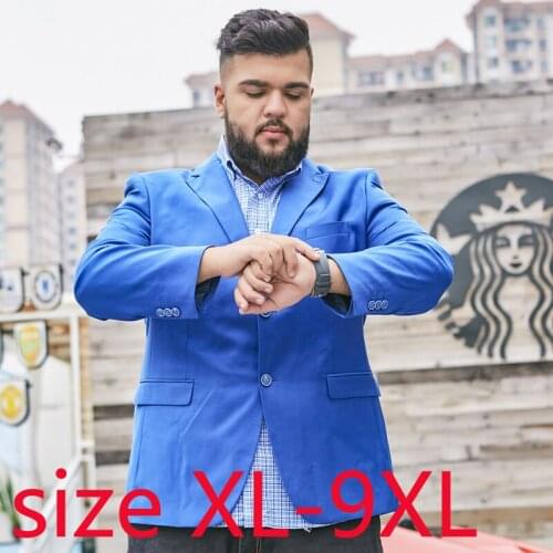 2019 New Arrival Fashion Super Large Oversized Thin Suit Men Formal Men Suits For Wedding Mens Jacket Plus Size XL-6XL7XL8XL 9XL