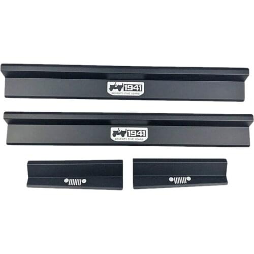 Door Sills Car Pedal Scuff Plate Entry Guards-Black for Jeep Wrangler JK 4 Door 2007-2018 4Door Accessories