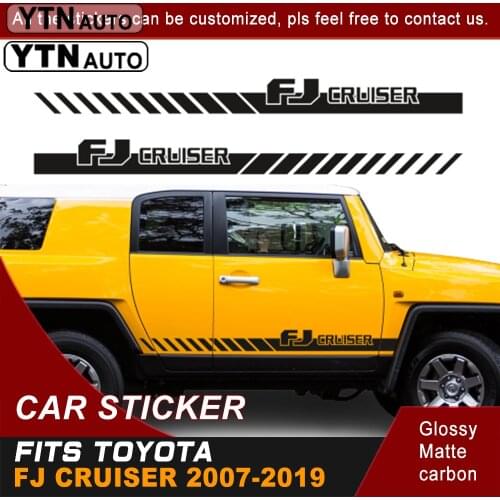 Car Stickers For Toyota FJ Cruiser 2007-2017 2018 2019 Side Door Letter Graphics Vinyl Car Decoration Cool Decals Custom