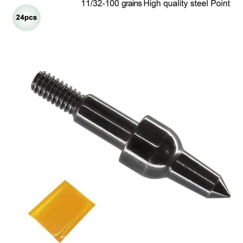 Maifield 100 Grains24 Pack Archery Bullet Field Points 11/32 Inch Practice Heads Small Game Crossbow Compound Bow Arrow Tips