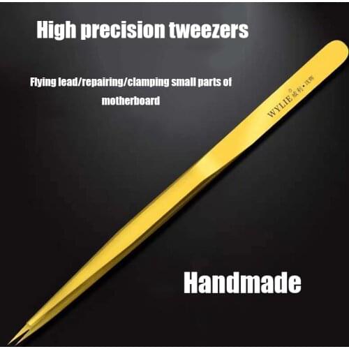 Newst Professional Tweezers Edge Precise Fingerprint Fly Line Picker Tweezers For Electronic Mobile Phone Repair Tool