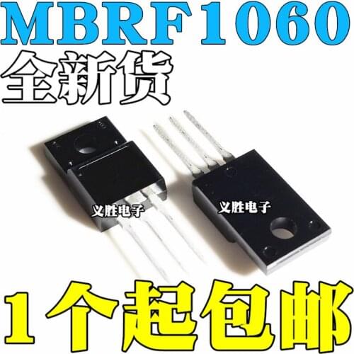 New and original MBRF1060CT TO-220F Schottky diode 10A 60V Schottky diode, rectifier diode