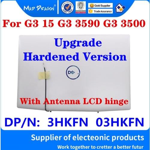 New Original 03HKFN 3HKFN For Dell G3 15 3590 3500 LCD Rear Cover White Top Shell Screen Lid Blue LOGO With Antenna LCD Hinge