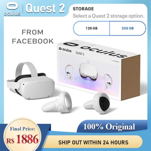 Oculus Quest 2 VR Glasses VR Advanced All-In-One Virtual Reality Headset Display Panoramic Somatosensory Game Quest 2 64GB 256GB