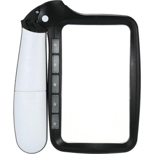 5 LED Magnifying Glass Lights, 2 Modes, Dimmable, Foldable Reading Magnifier