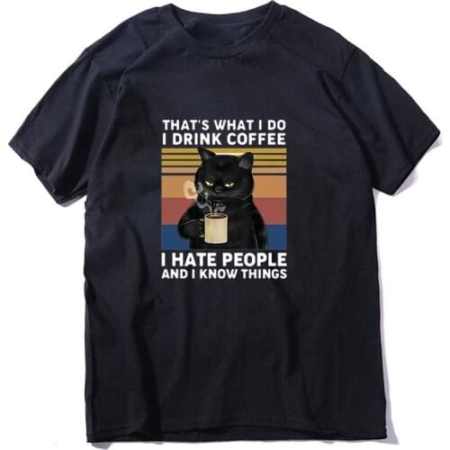 COOLMIND top quality 100% cotton cat men t shirt loose cotton cat print men tshirt o-neck t-shirt mens tee shirts