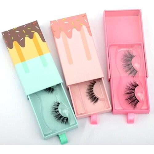 10/20/30pcs Popsicle Empty Lash Case Lash Boxes Packaging Wholesale Fahion Empty Eyelash Packaging Box Rectangle Lashes Case