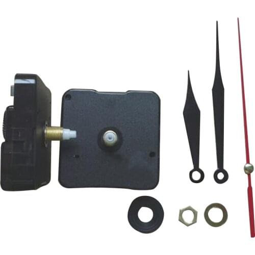 10pcs/lot Quartz Wall Clock Movement Clock Parts And Accessories Mechanism DIY Repair Parts Black + Hands with hook