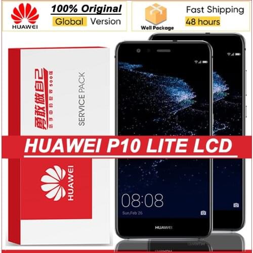 100% Original 5.2'' Display with frame for Huawei P10 Lite LCD Touch Screen Digitizer Assembly LX1/LX1A Repair Parts