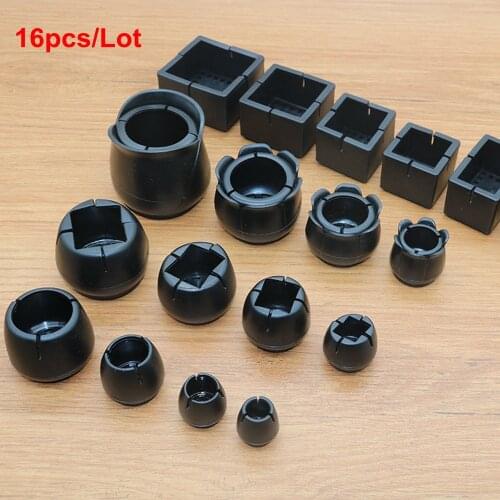 16Pcs Silicone Table Chair Leg Mat Non-slip Table Chair Leg Caps Foot Protection Bottom Cover Pads Wood Floor Protectors