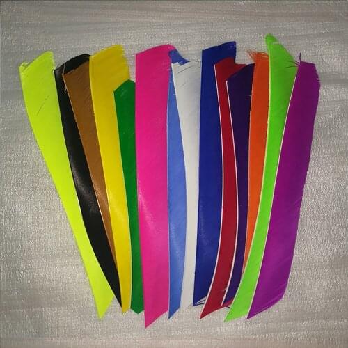 50pcs Fletching Arrow Feathers Multicolor Full length Real Turkey Feather for Archery Hunting and Shooting Arrow Feathe