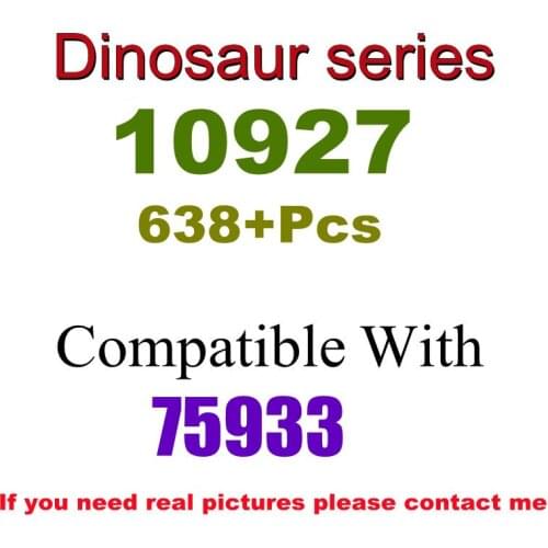 638Pcs 10927 Building Block Toy Dinosaur Series 75933 Assembled Building Block Childrens Toy Gifts