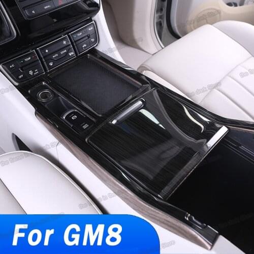 Lsrtw2017 Car Center Control Gear Panel Storage Cover Water Cup Slot Frame Trims for Trumpchi Gac Gm8 2017 2018 2019 2020 Auto