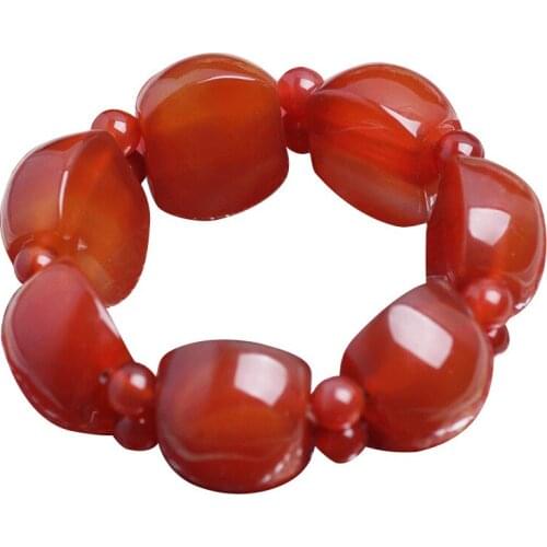 Free shipping Natural jade Natural Wrapped Agate Bracelet for men women Red Chalcedony Bracelet Beads Rosary Beads