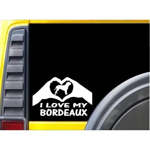 Bordeaux Hands Heart Sticker k013 8 inch dogue de bordeaux decal computer Sticker