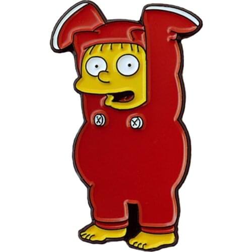 Dress Myself Brooch Ralph Enamel Pin American Cartoon Character Badge cute funny gifts for children