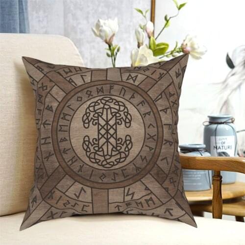 Viking The Matrix Of Fate Tree Of Life Pillowcase Printing Polyester Cushion Cover Decor Web of Wyrd Pillow Case Home 45X45cm