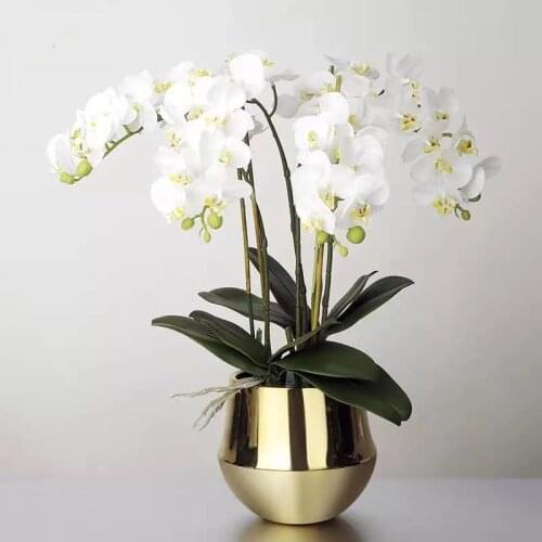7 Heads Phalaenopsis Orchid Flower Artificial Flower Wedding Decoration Floral Christmas Party Home Decor