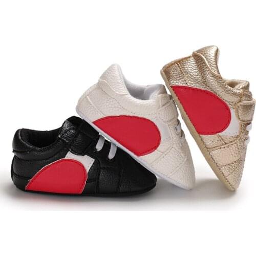 Baby First Walkers Cute Newborn Kids Sneakers Pu Love Baby Girl Soft Sole Crib Babies Shoes Pre Walkers Toddler Shoes Boy