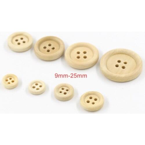 30-100pcs/lot Eco-Friendly wood color buttons mixed colors Assort garment wooden buttons Garment accessories botoes Scrapbook
