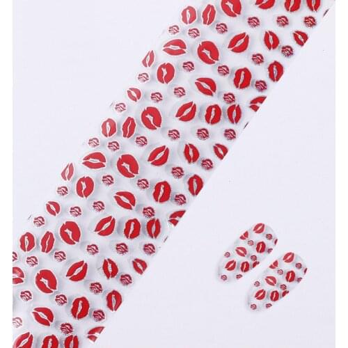 4*100cm Nail Foil For Nails Flamingo Lips Geometric Fish Scales Nail Art Transfer Sticker Manicure DIY Tips Sticker Decorations