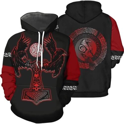 PLstar Cosmos Viking Tattoo 3D All Over Printed Shirts Tees 3D Print Hoodie/Sweatshirt/Zipper Man Women eagle cross Tattoo