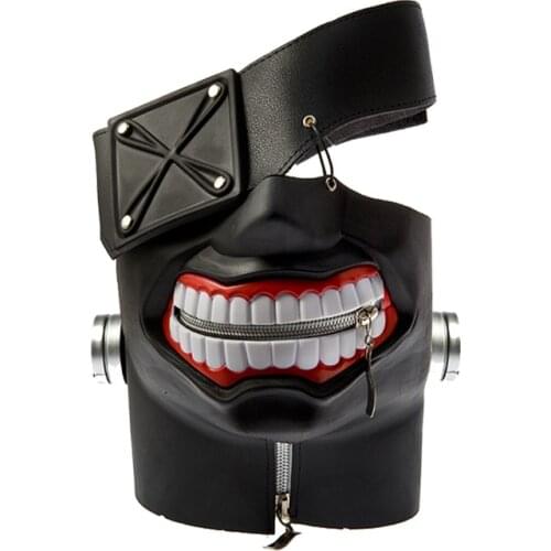 Tokyo Ghoul Kaneki Ken Latex Mask Halloween Party Cosplay Prop Anime Costume Accessory Adjustable One Size Fits Most