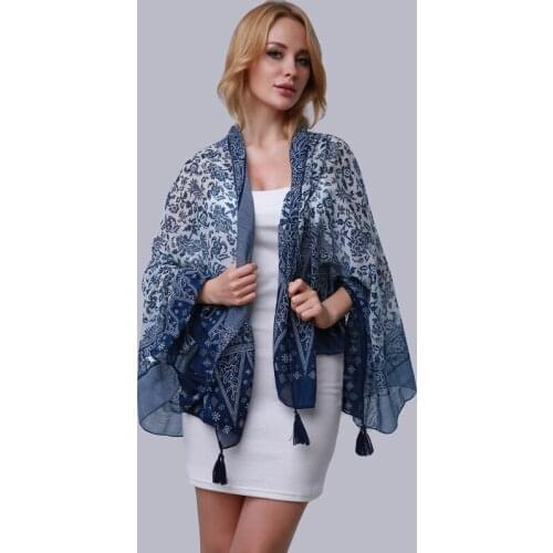 Large Size 175*100cm Summer Women Sportswear Printed Sexy Beach Cover Up Female Navy Blue Printed Beach Towel Cover Ups CU981167