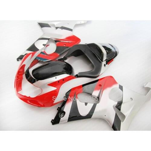 Hot body parts fairings for suzuki gsxr1000 00 01 02 red white black fairing kit GSXR 1000 2000 2001 2002 DF23