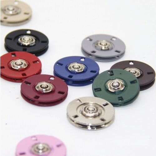 12 Set Multi-color round combination button buckle Woolen coat large clothes button cashmere metal invisible snap button C033